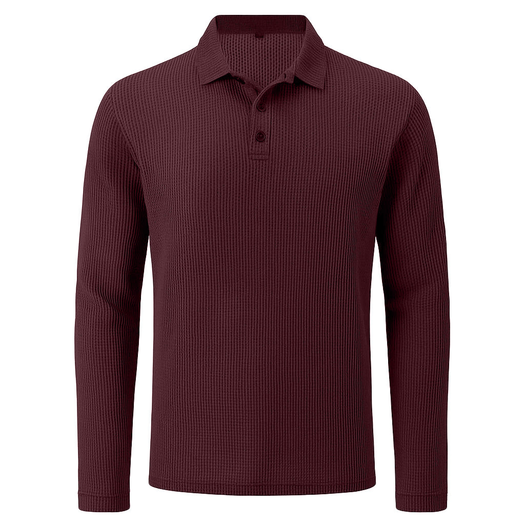 Men's Ultra Comfortable Long Sleeve Polo Shirt